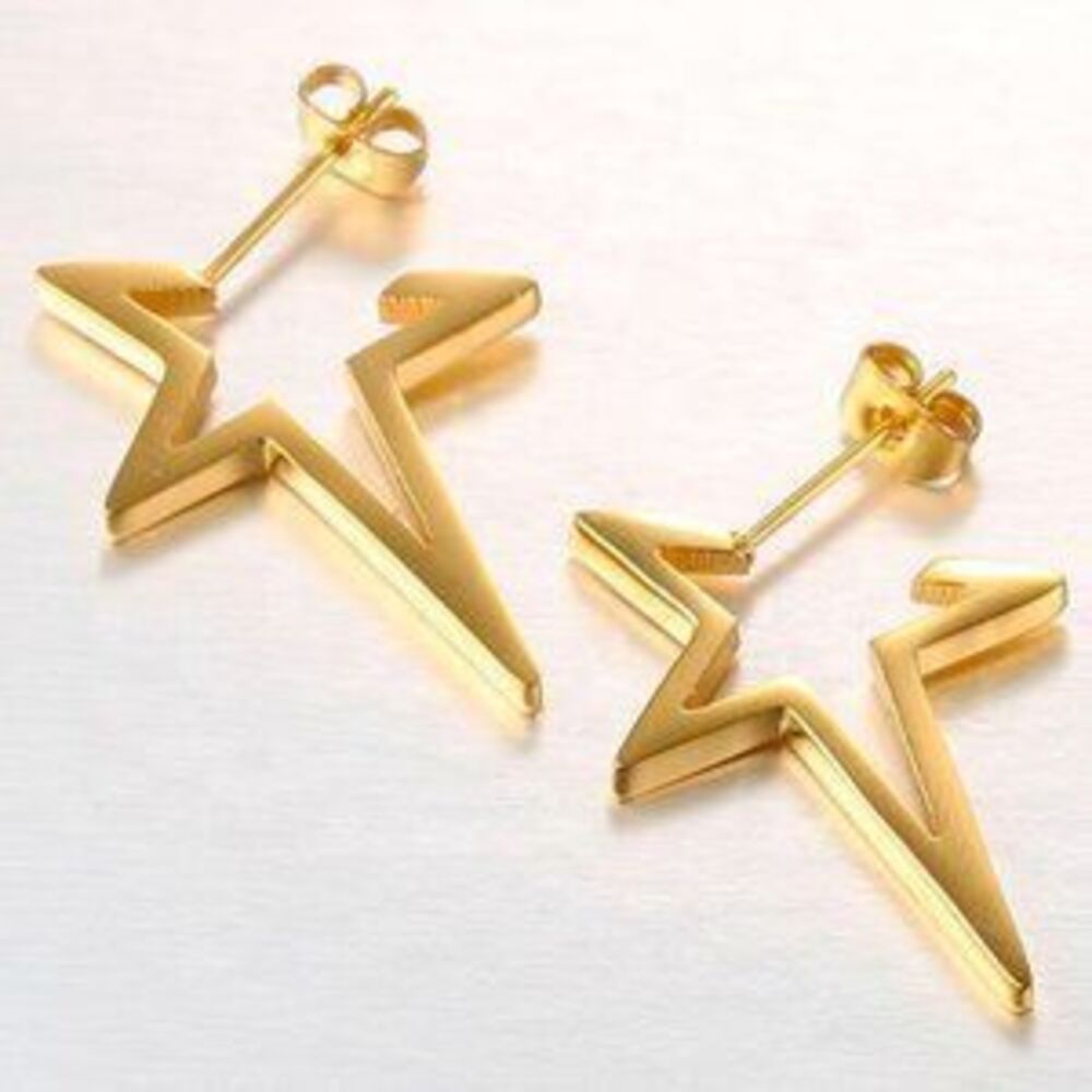 NEW Star Stud Earring 18K Gold Stainless Steel